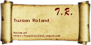 Tuzson Roland névjegykártya